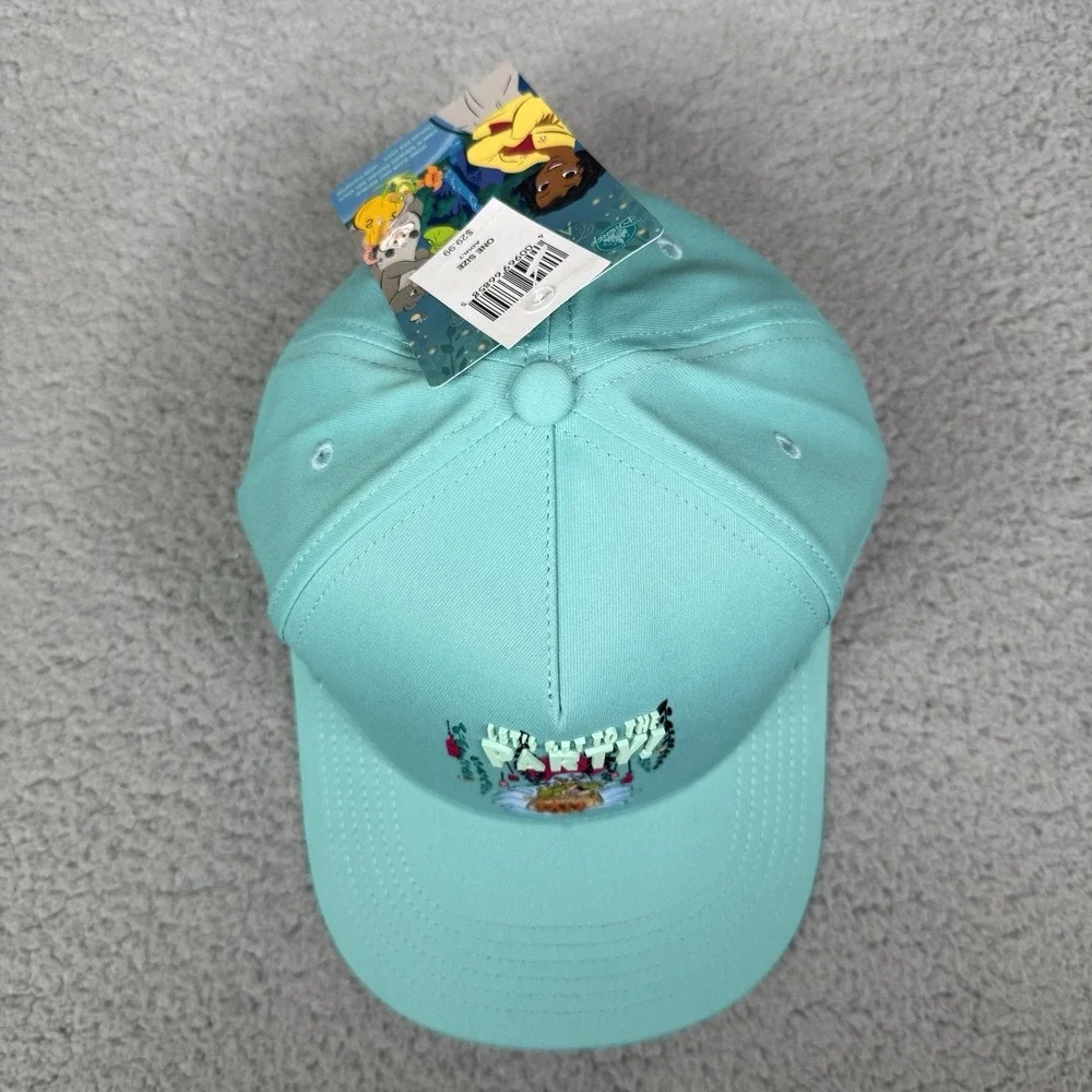 Disney Parks Tianas Bayou Adventure Hat Cap Teal Adjustable 2024 Opening NWT New